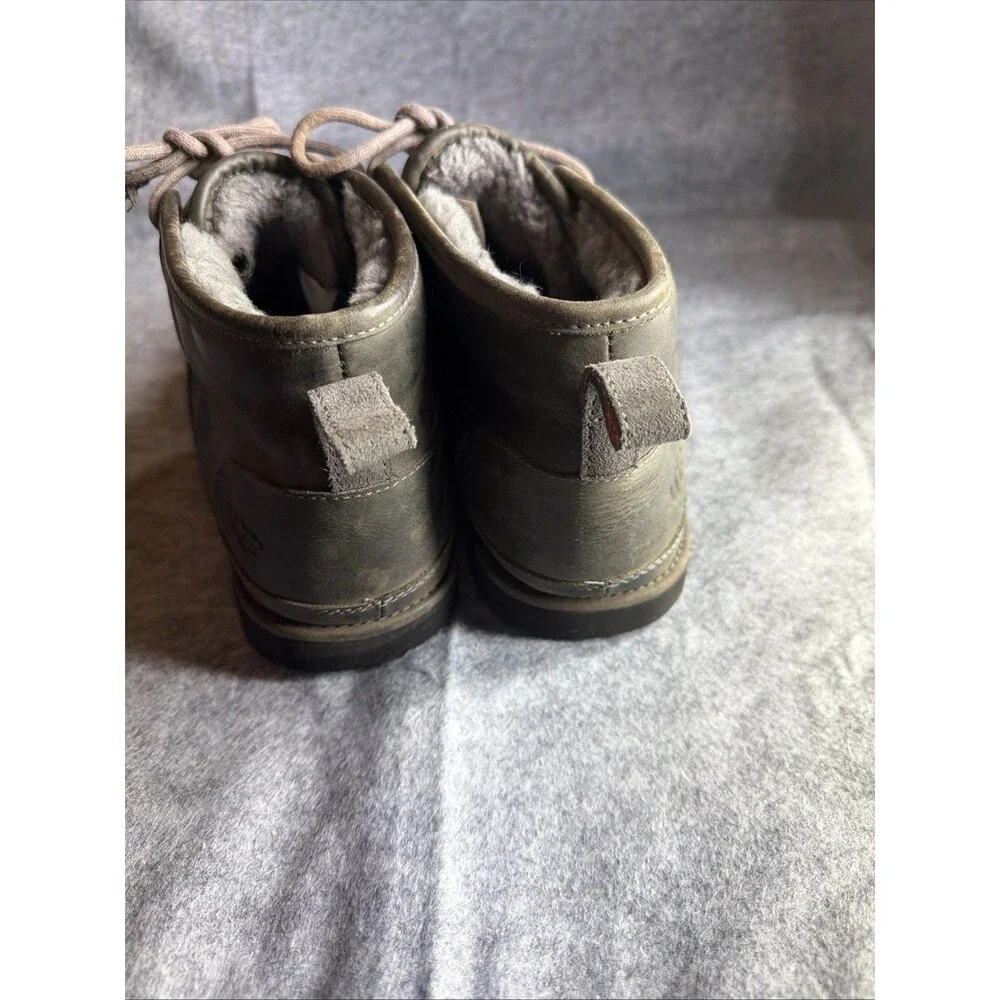 UGG Neumel Waterproof Grey Gray Leather Chukka Boots Men's 12